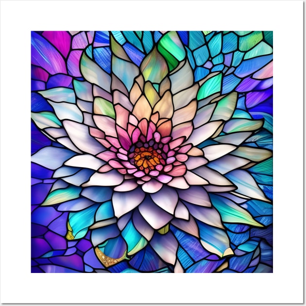 Stained Glass Water Lily Wall Art by Chance Two Designs